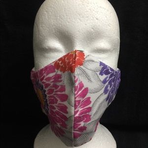 Multi color Flower Sketch Face Mask
